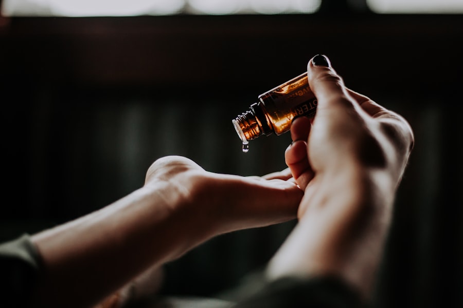 Applying a serum with a dropper