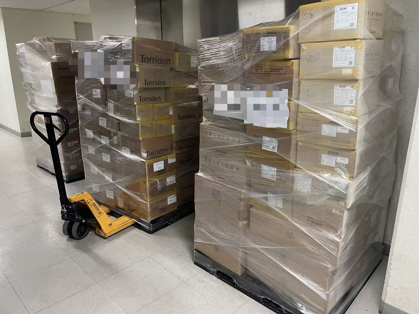 Branded Korean-brand pallets ready for wholesale distribution